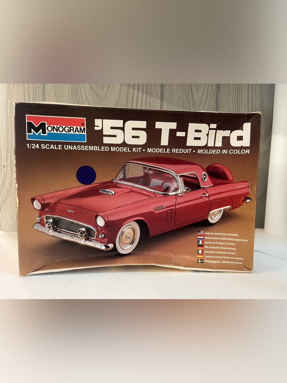 1982 Monogram '56 T-Bird - 1956 Ford Thunderbird Model Kit 1:24 Scale Parts